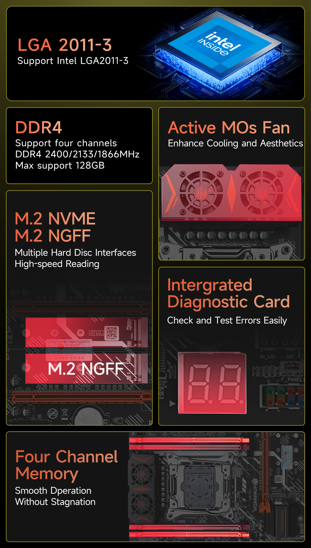 HUANANZHI X99 BD4 with E5 2680 - Pc Gaming Omen recension och pris
