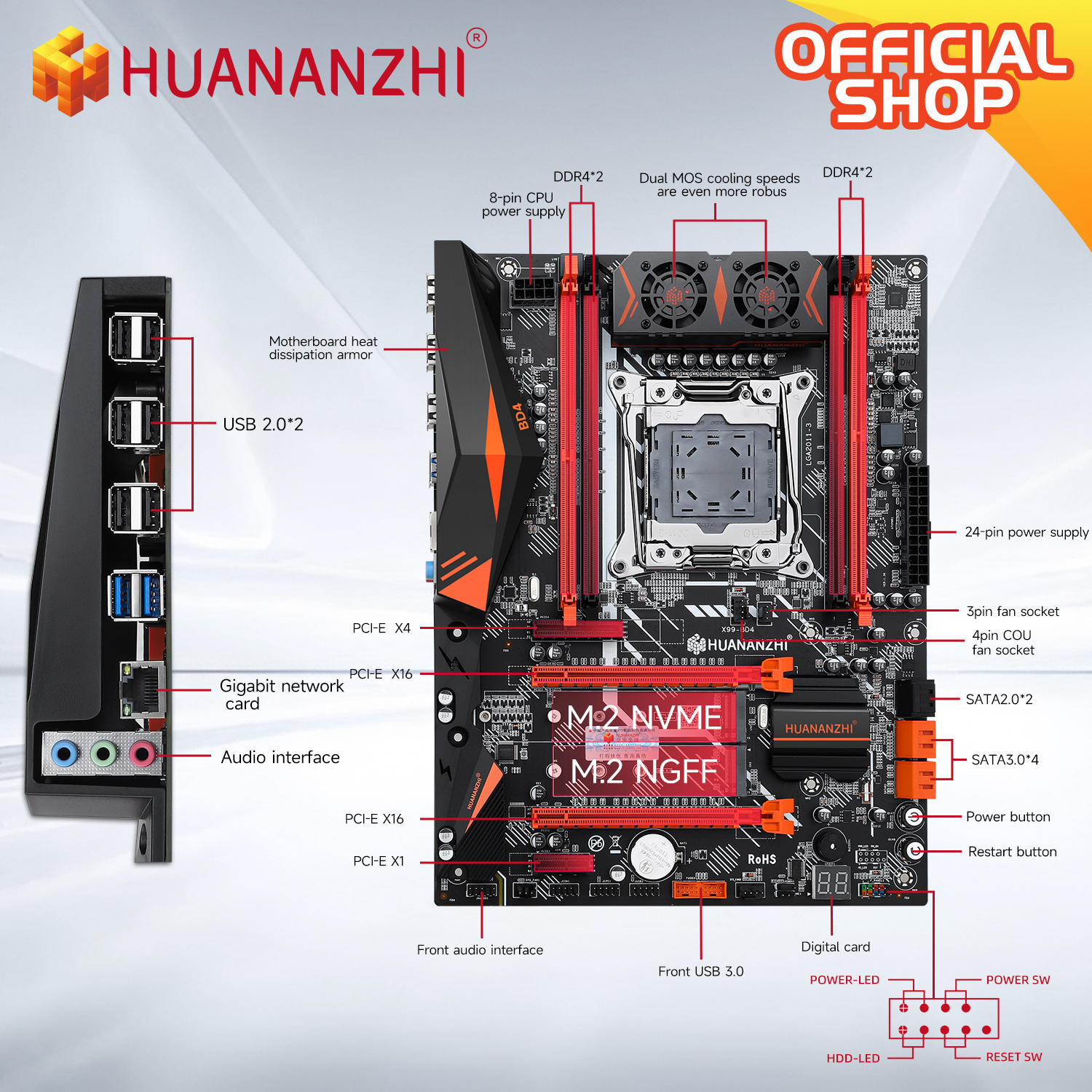 HUANANZHI X99 BD4 with E5 2680 - Pc Gaming Omen recension och pris