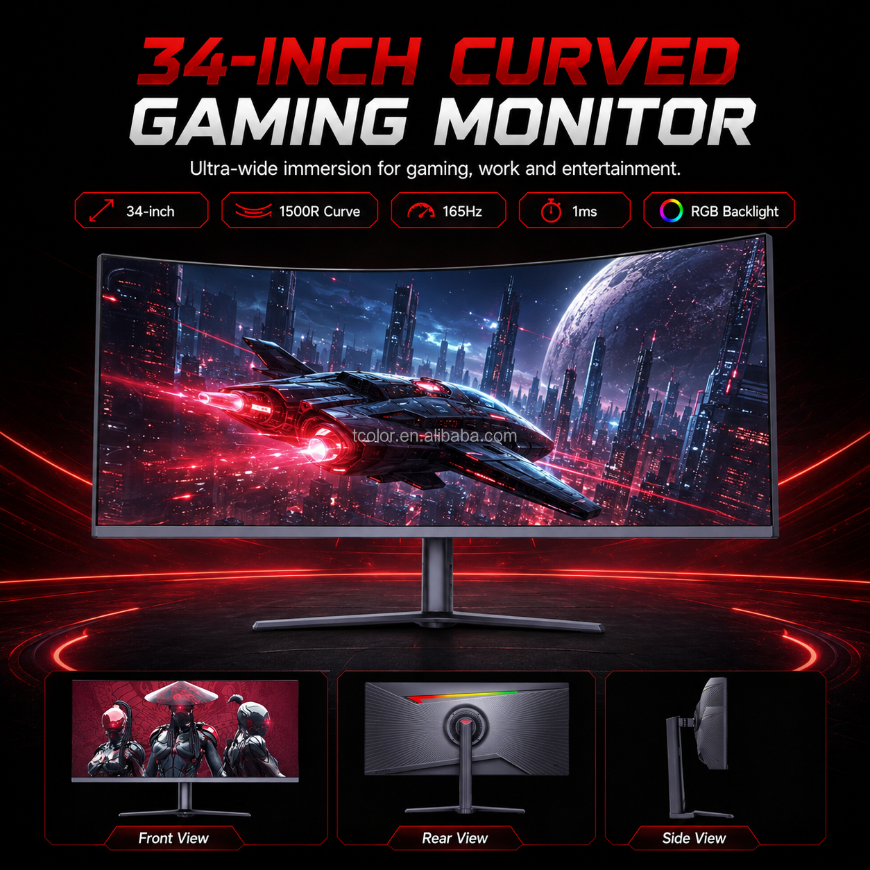 White/Black Curved Gaming Moni - Pc Gaming White recension och pris