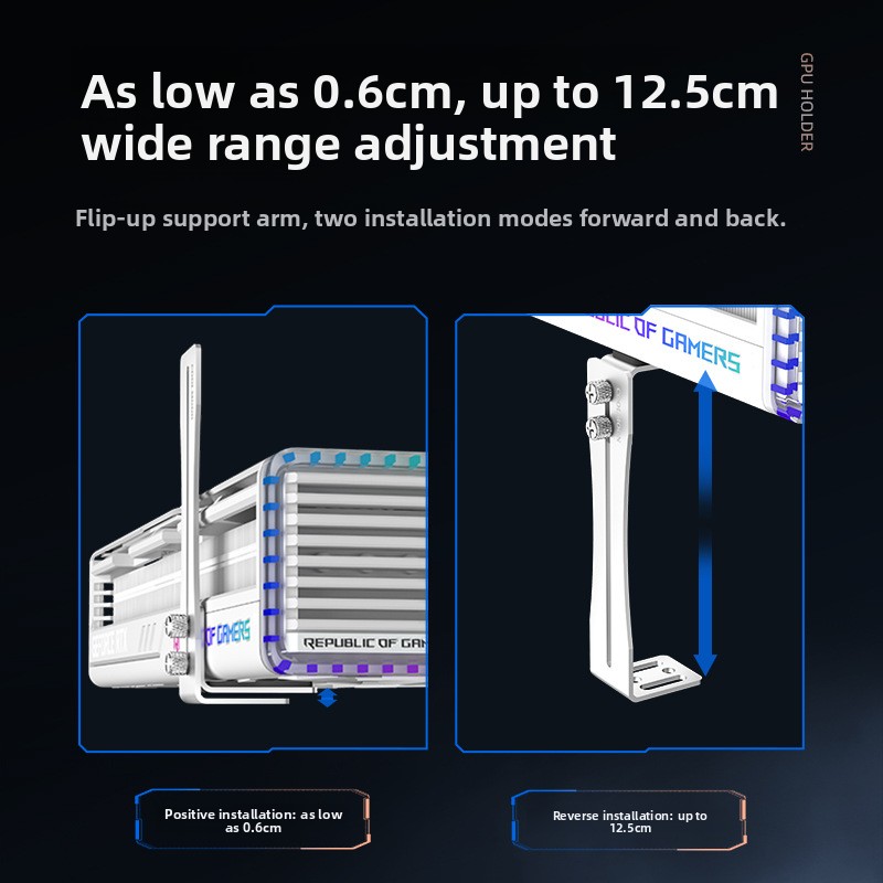 Universal Aluminum GPU Brace S - No Rgb Gaming Pc recension och pris