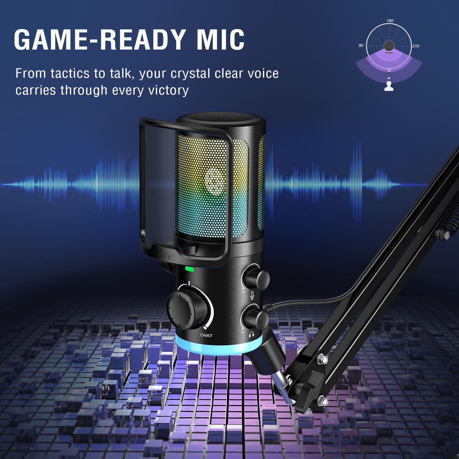 USB Streaming Mic Kit with RGB - Pc Gaming Youtube recension och pris
