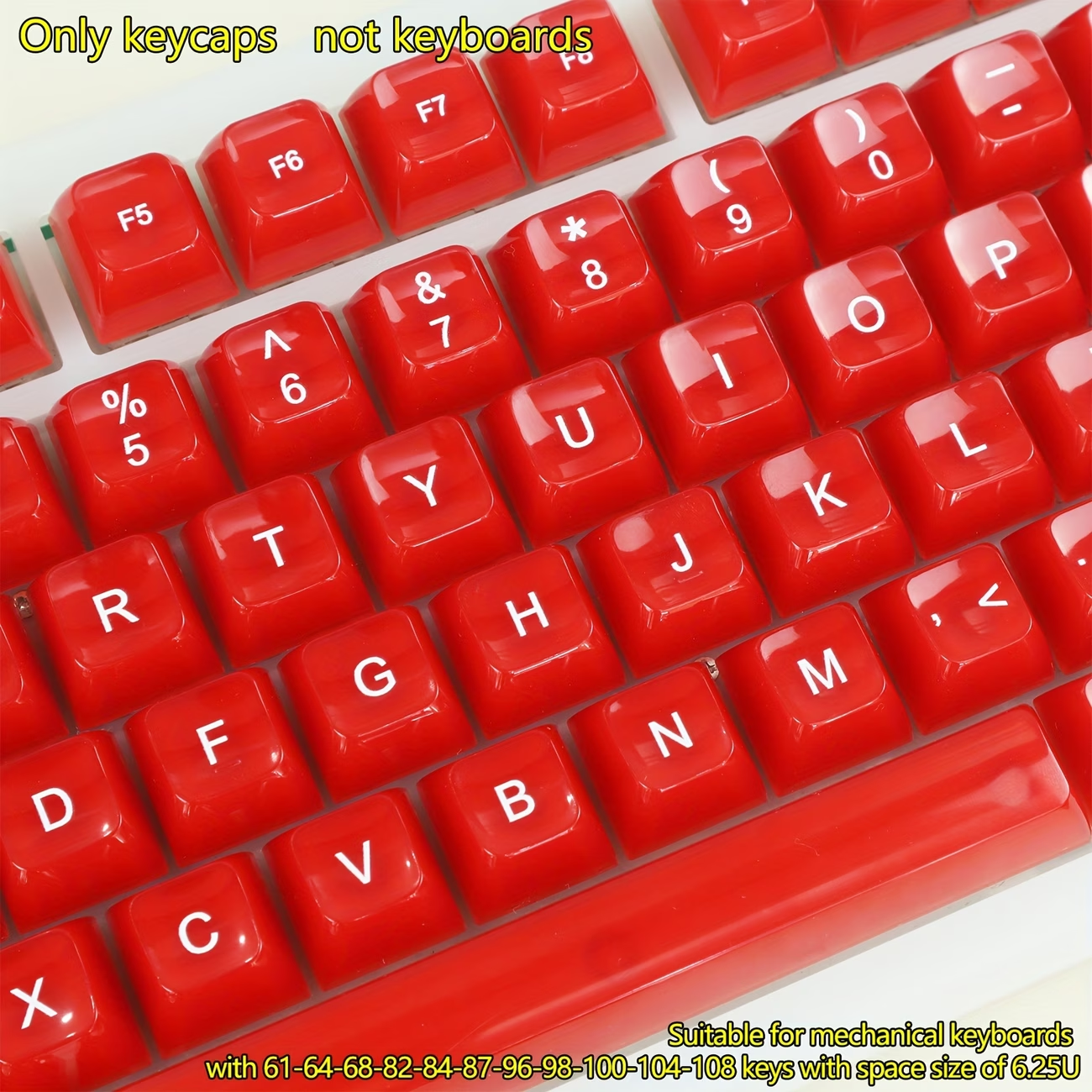 115-Key OEM Profile PC Keycaps - Pc Gaming White recension och pris