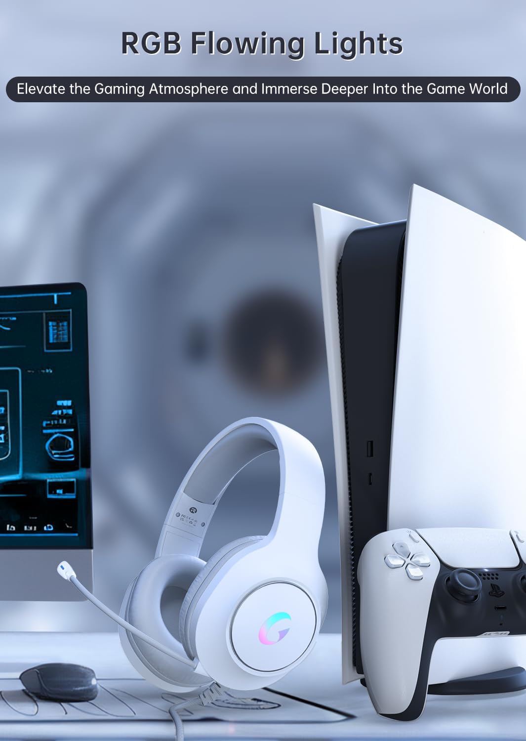 Gaming Headset With 7.1 Surrou - No Rgb Gaming Pc recension och pris