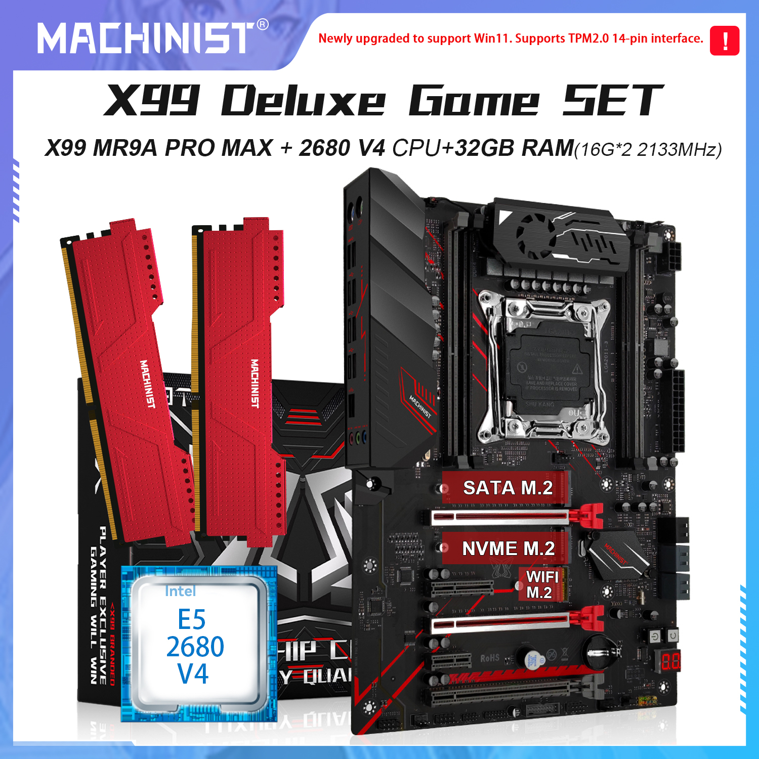 MACHINIST X99 TPM2.0 Motherboa - Pc Gaming Omen recension och pris