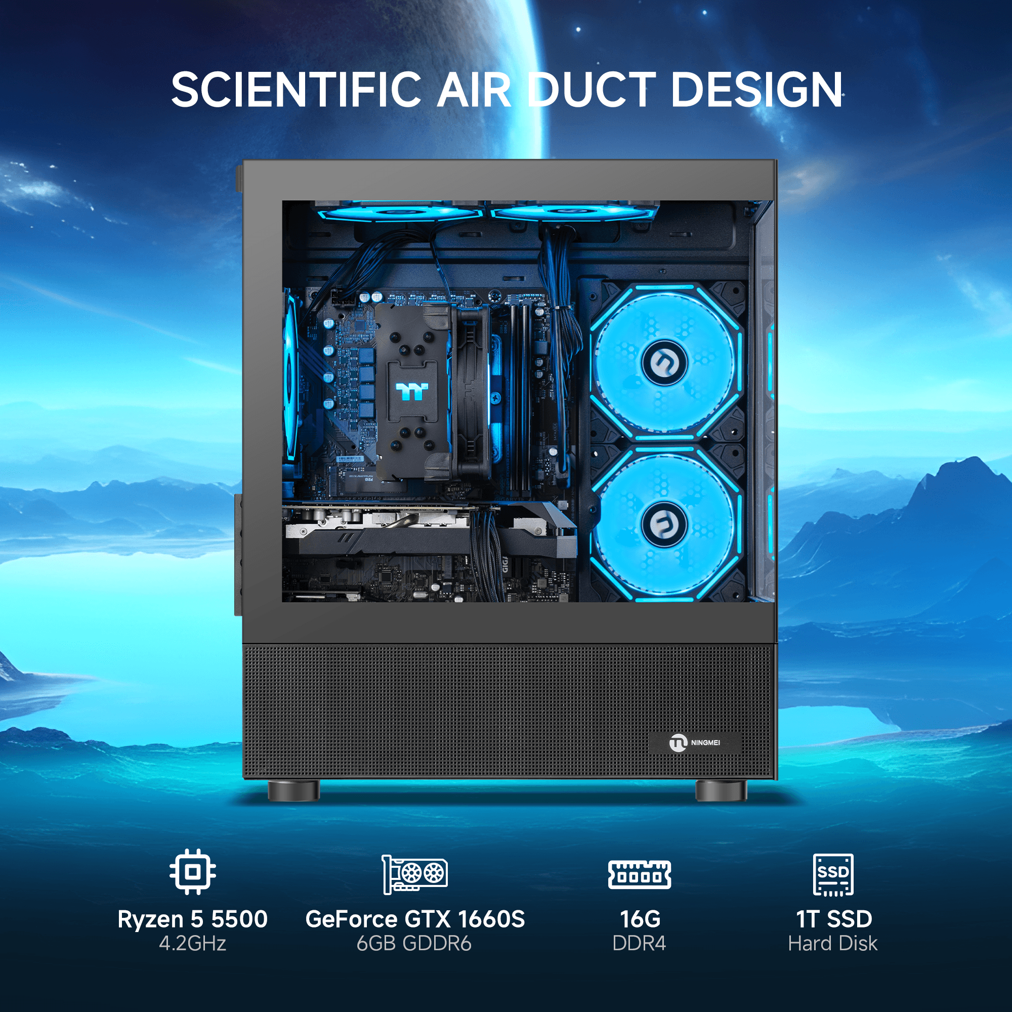 Ningmei Lumishore Gaming Pc Am - Pc Gaming Gtx 1660 Super recension och pris