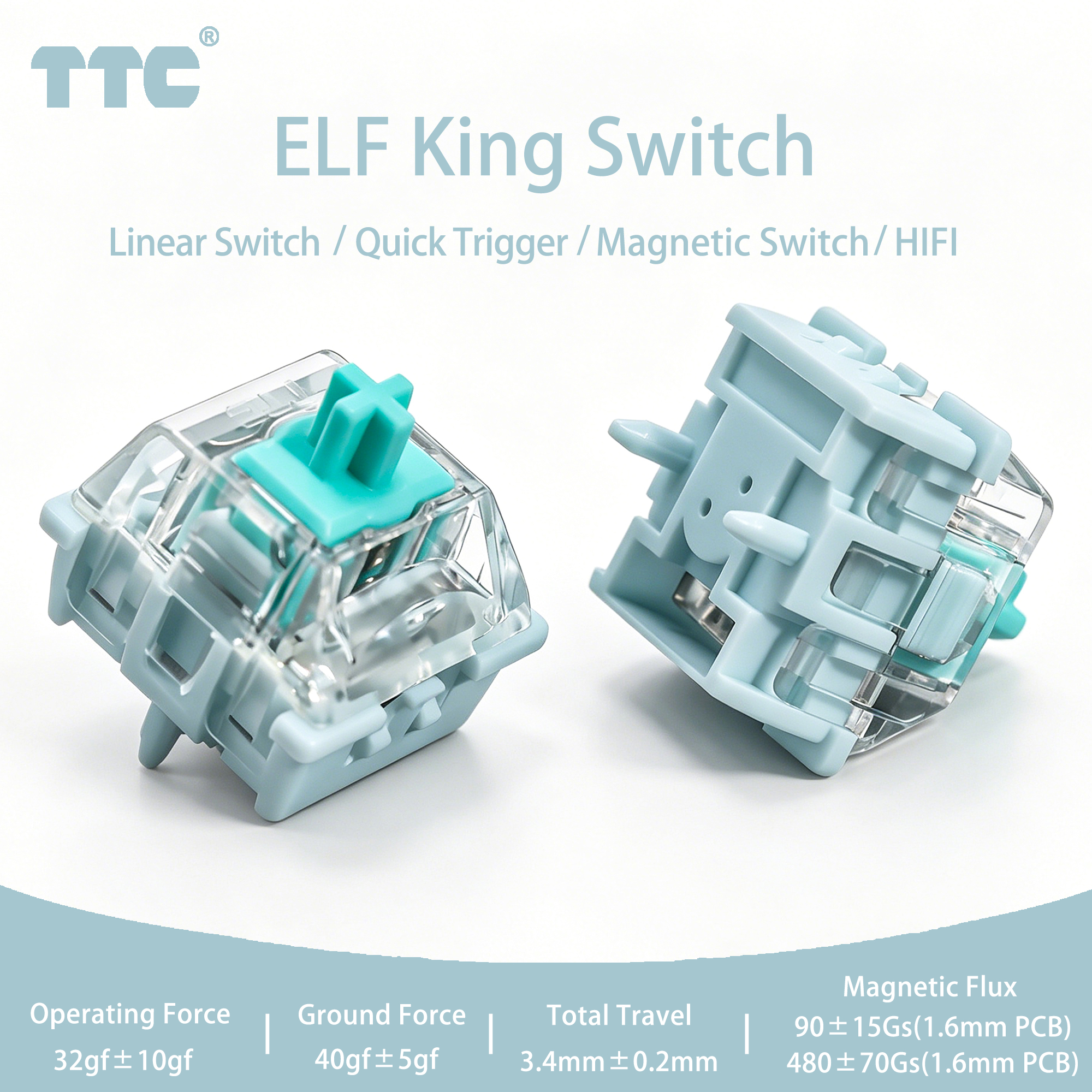 TTC ELF King Magnetic Switches - No Rgb Gaming Pc recension och pris
