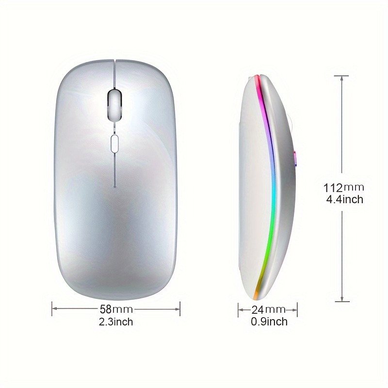 Wireless Mouse RGB Rechargeabl - No Rgb Gaming Pc recension och pris