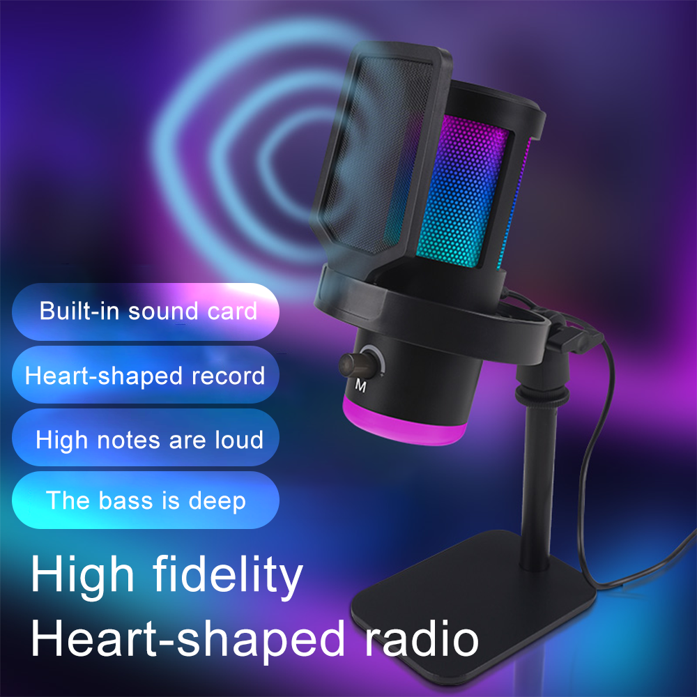 Haomuren RGB USB Condenser Mic - Pc Gaming Youtube recension och pris