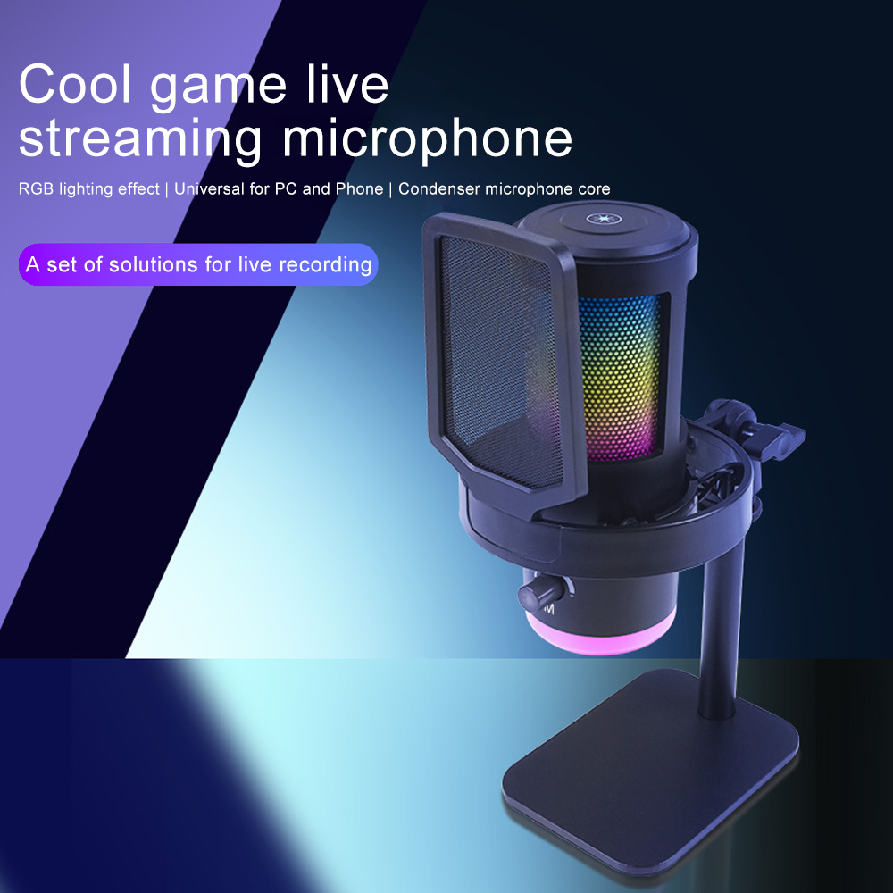 Haomuren RGB USB Condenser Mic - Pc Gaming Youtube recension och pris