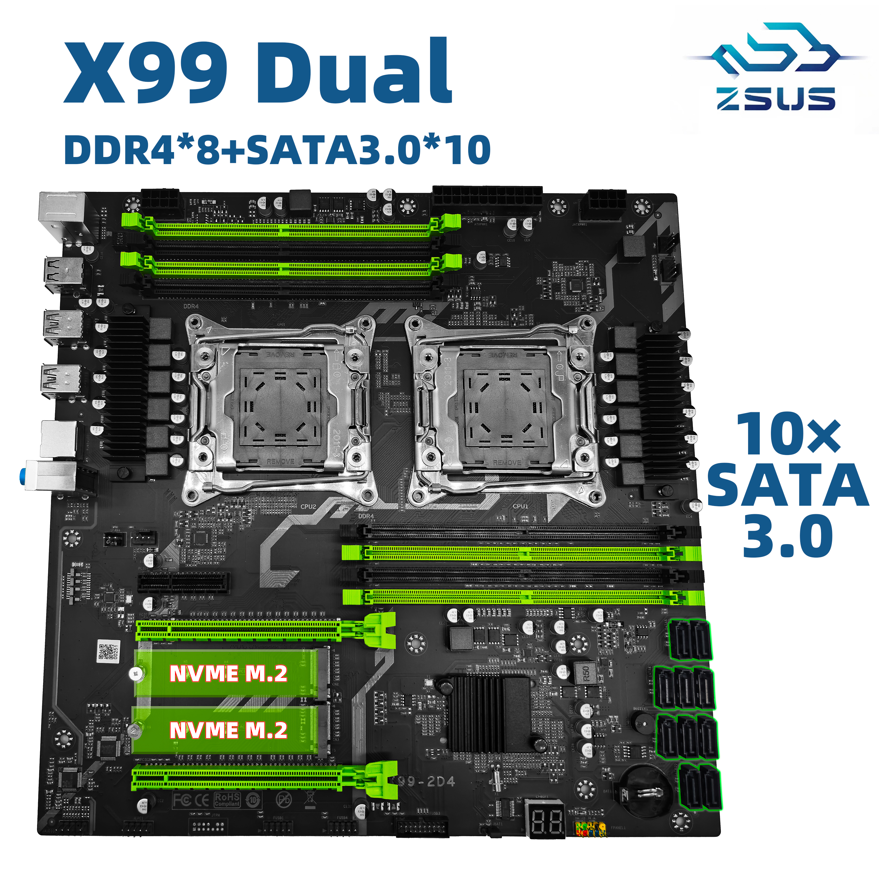 ZSUS X99 Dual Motherboard C612 - Pc Gaming Omen recension och pris