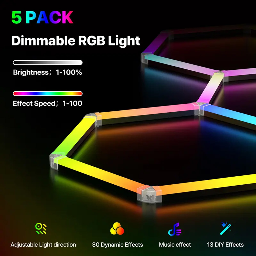 Smart honeycomb hexagonal RGB  - Pc Gaming Youtube recension och pris
