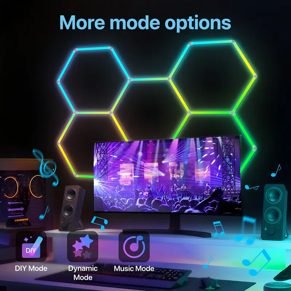 Smart honeycomb hexagonal RGB  - Pc Gaming Youtube recension och pris