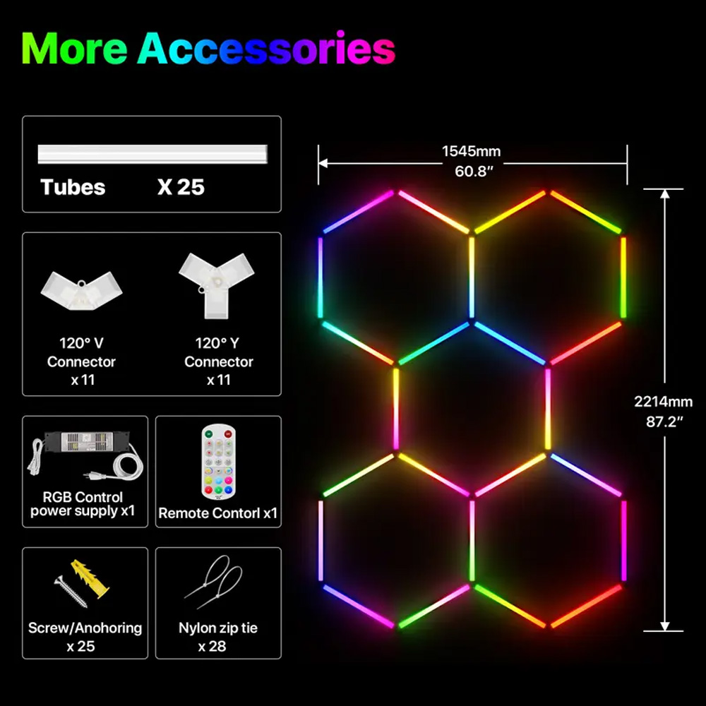 Smart honeycomb hexagonal RGB  - Pc Gaming Youtube recension och pris