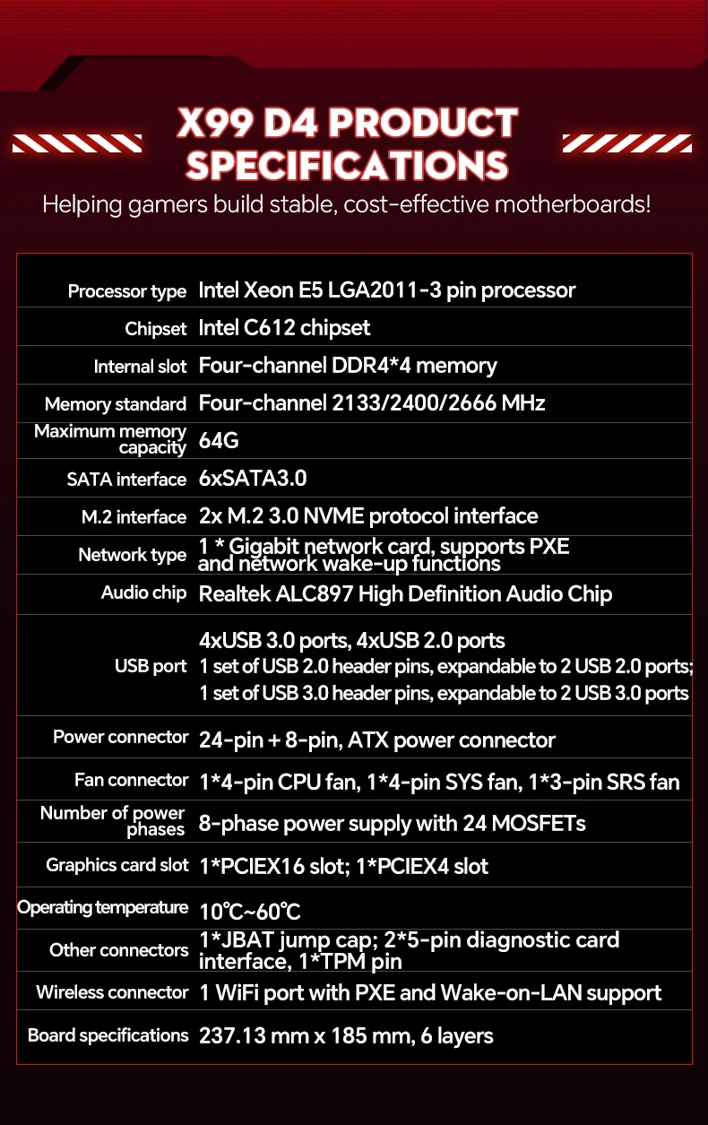 JIESHUO X99-JS11 Game Motherbo - Pc Gaming Omen recension och pris