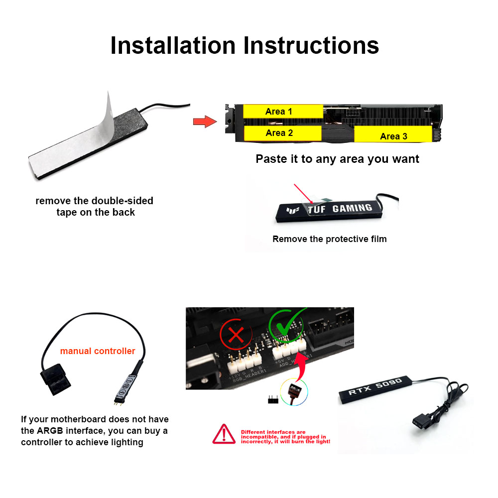 PC GPU ARGB Lighting Panel Whi - Pc Gaming White recension och pris