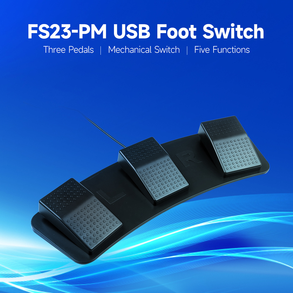 FS23-PM USB Triple Foot Switch - Usb Foot Pedal Gaming recension och pris