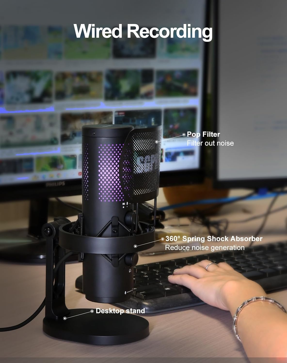 Wireless USB Microphone for St - No Rgb Gaming Pc recension och pris